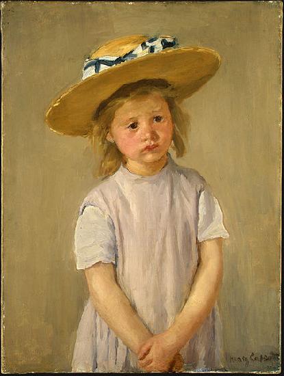 Mary Cassatt Child in a Straw Hat oil painting picture